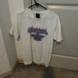 HUF Graphic Tee in White and Purple